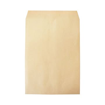 （まとめ）今村紙工 透けないクラフト封筒 裏地紋付角2 テープなし KFK2-100 1パック（100枚）【×5セット】