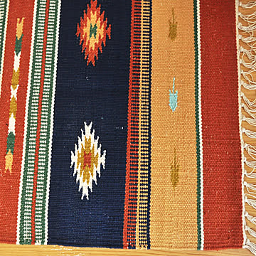 キッチンマット カットシャトル 50×120cm インド綿100％ アジアン雑貨 玄関マット エスニック コットンラグ かわいい カフェ キャンプ
