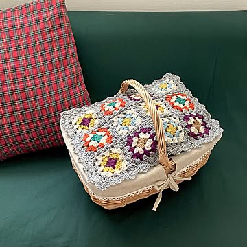 街角の落ち葉＊かごカバー