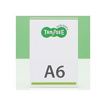 （まとめ） TANOSEE 再生PETサインスタンド 片面用 A6タテ 1個 【×15セット】