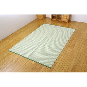 青森ヒバ加工 洗えるPPカーペット ラグマット 雲海ヒバ グリーン 約261cm×261cm 抗菌防臭 日本製
