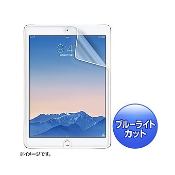 （まとめ）サンワサプライ iPadAir2用ブルーライトカット液晶保護指紋防止光沢フィルム LCD-IPAD6BC【×2セット】