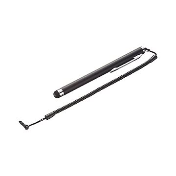 （まとめ）サンワサプライ スマートフォン＆タブレット用タッチペン（ブラック） PDA-PEN25BK【×2セット】