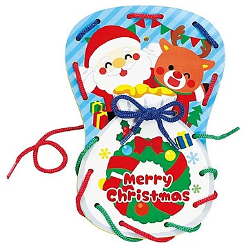 (まとめ) クリスマスひもとおし 【×20セット】