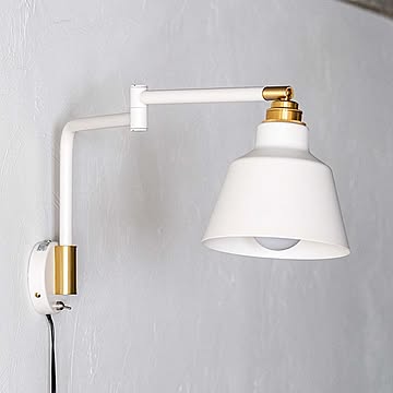 Gram Eight 1灯 アームウォールライト ホワイト リモコンLED電球セット