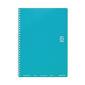 （まとめ）コクヨ ソフトリングノート（ドット入り罫線）セミB5 B罫 40枚 ライトブルー ス-SV301BT-LB 1セット（5冊）【×10セット】