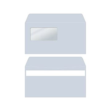 窓付封筒（アクア）シールのり付き 200枚入