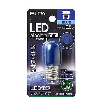 （まとめ） ELPA LEDナツメ球 電球 E17 ブルー LDT1B-G-E17-G112 【×20セット】