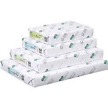 （まとめ） TANOSEE αエコカラーペーパーII A5 スカイブルー 1冊（500枚） 【×5セット】