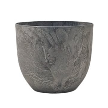 【5個入】植木鉢 鉢カバー アートストーン ボーラカバー 28cm 9号 ダークグレー 穴無し【送料無料】