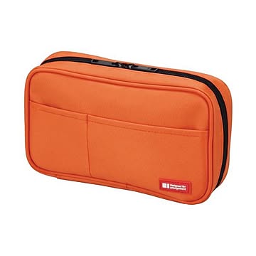 （まとめ） リヒトラブ ペンケース（ブックタイプ）橙 A-7551-4 1個 ×5セット