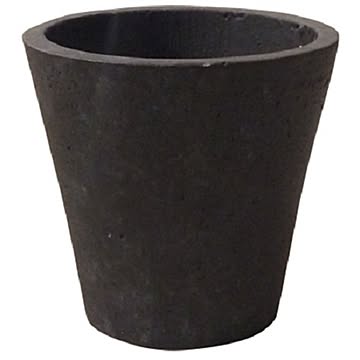 軽量コンクリート製植木鉢 フォリオ ソリッド ダークブラウン 18cm 2個入り