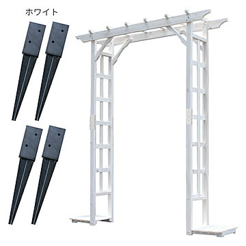 アーチ 埋め込み金具 セット 組立式 天然木 パーゴラアーチ BP-R200UB4 幅1825x奥行400x高さ1955mm 住まいスタイル