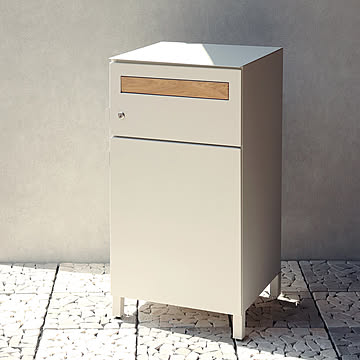 宅配ボックス付ポスト【Gian(ジャン)】 【グレージュ】  宅配ボックス 一戸建て用 ポスト 置き型 大型 大容量 ポスト付き 郵便ポスト 置き型ポスト スタ