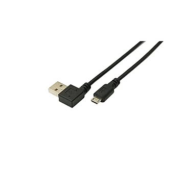 (まとめ)変換名人 USB A(右L)→micro100cmケーブル USBARL-MC/CA100×10セット