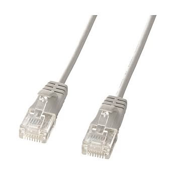 まとめサンワサプライカテゴリ6準拠極細LANケーブル ライトグレー 1m KB-SL6-01 1本×5セット