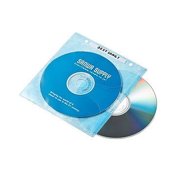 (まとめ)サンワサプライ DVD・CD不織布ケース(リング穴付・5色ミックス) FCD-FR100MXN×5セット