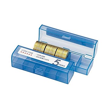 （まとめ） オープン工業 コインケース（50枚収納）5円硬貨用 青 M-5 1個 【×50セット】