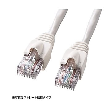 （まとめ）サンワサプライ UTPエンハンスドカテゴリ5ハイグレード単線クロスケーブル KB-10T5-05CN×2セット