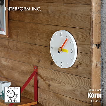 INTERFORM インターフォルム Korpi コルピ ウォールクロック 掛時計 CL-4563 / 掛け時計 壁掛け時計 スイープムーブメント スイープセコンド 音がしない POP ポップ