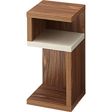 ロジック サイドテーブル W28×D28×H56 ブラウン