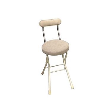 折りたたみ椅子 幅33cm アイボリー×ミルキーホワイト 日本製 スチールパイプ 1脚販売 完成品 リビング 在宅ワーク