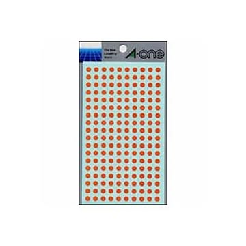 （まとめ） エーワン カラーラベル 丸型5mm径 07065 橙 1P9シート（1800片）入 【×10セット】