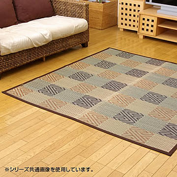 純国産 い草花ござカーペット 五風 江戸間10畳 約435×352cm