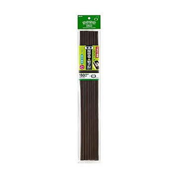 （まとめ）ELPA 足せるモール 壁用1号45cm テープ付 木目調ダーク PSM-M145P4（DK）1パック（4本）【×5セット】