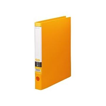 （まとめ） TANOSEE Oリングファイル A4タテ 2穴 170枚収容 背幅35mm オレンジ 1冊 【×20セット】