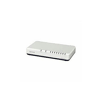 BUFFALO Giga対応 スイッチングハブ 8ポート ホワイト LSW6-GT-8EP/WH 管理No. 4981254050026