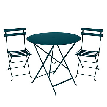 ビストロ ラウンドテーブル77Hとチェア2脚セット (10色) ｜Fermob/bistro