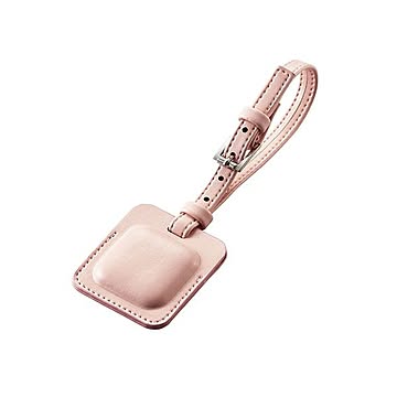 エレコム AirTag用 ホルダー タグ レザー フルカバー カラビナ付 ストラップ付 エアタグ盗難防止 紛失防止 ピンク AT-LTSPN