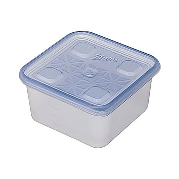 （まとめ）旭化成ホームプロダクツ業務用ジップロック コンテナー 正方形 1100ml 1パック（10個）【×2セット】