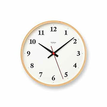 Lemnos レムノス Plywood clock プライウッド クロック LC22-02W (電波時計 / スイープセコンド) 音がしない スイープムーブメント掛時計 掛け時計 ウォールクロック