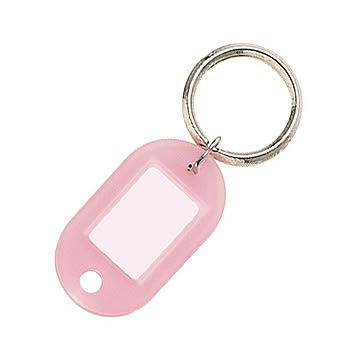 コクヨ キーホルダー型名札両面表示用・小 ピンク ナフ-215P 1セット（50個）