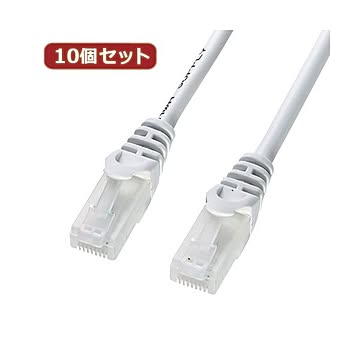 10個セットサンワサプライ ツメ折れ防止CAT5eLANケーブル LA-Y5TS-03X10