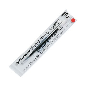 (まとめ) プラチナ 油性ボールペン替芯 0.7mm赤 ダブルアクション用 BSP-60S-（F0.7）#2 1セット（10本） 【×30セット】