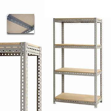 スチールラックのキタジマ ボード棚 4段 高さ150cm