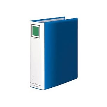 （まとめ）チューブファイル＜エコ＞ 片開き A4タテ 80mmとじ 青 10冊