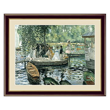 アート 額絵 ラ・グルヌイエール ルノワール 本紙サイズ F4(約31x23cm) 額サイズ 42x34cm 三幸