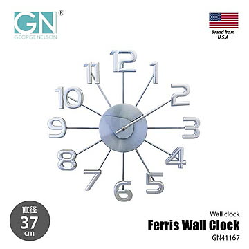 GEORGE NELSON CLOCK ジョージネルソンクロック Ferris Wall Clock フェリスウォールクロック GN41167 / 掛時計 掛け時計 壁掛け時計 直径Φ37cm