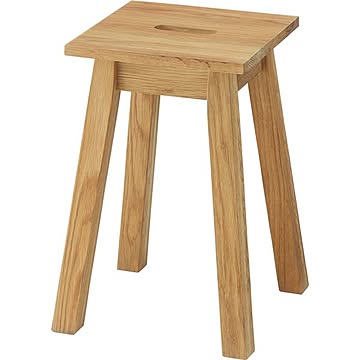 ハーフェン 木製オットマンスツール 完成品 ナチュラル 幅32cm