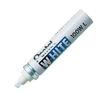 (まとめ) ぺんてる 油性ペイントマーカー ホワイト 極太 X100W-LD 1本 【×15セット】