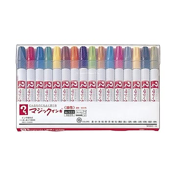 寺西化学工業 マジックインキ M500C-16 細書 16色 5組