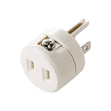 （まとめ）サンワサプライ 2P→3P変換アダプタTAP-AD1RN 1個【×10セット】