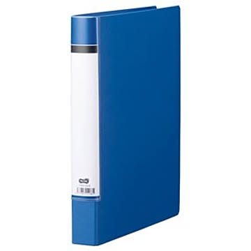 （まとめ） TANOSEE Oリングファイル（貼り表紙） A4タテ 2穴 200枚収容 背幅40mm 青 1冊 【×30セット】