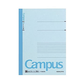 (まとめ) コクヨ キャンパスノート(細横罫) A5 C罫 30枚 ノ-103CN 1セット(20冊) 【×5セット】