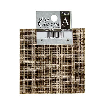 Clarissa コースターA 10×10cm 4枚組 38-983 【12個セット】