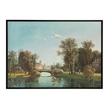 世界の古い絵画 レトロポスター デジタルリマスターSummer park landscap【bn-poster-4404】